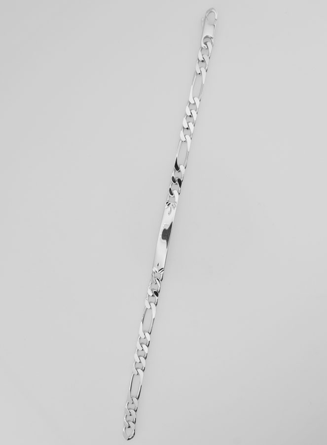 Gourmette Homme en Argent - Maille Figaro 5mm (pic 1)