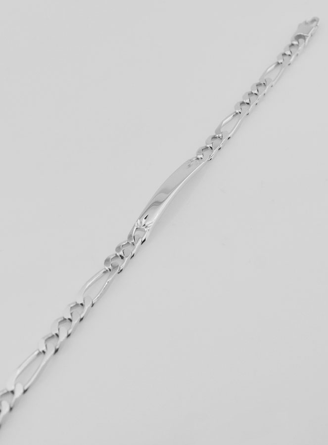 Gourmette Homme en Argent - Maille Figaro 5mm (pic 2)