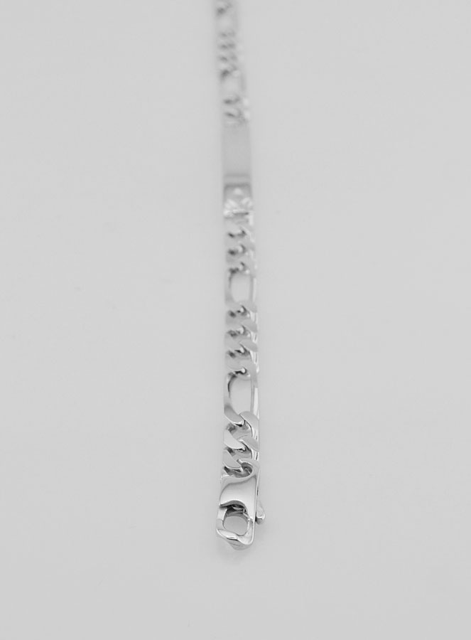 Gourmette Homme en Argent - Maille Figaro 5mm (pic 4)