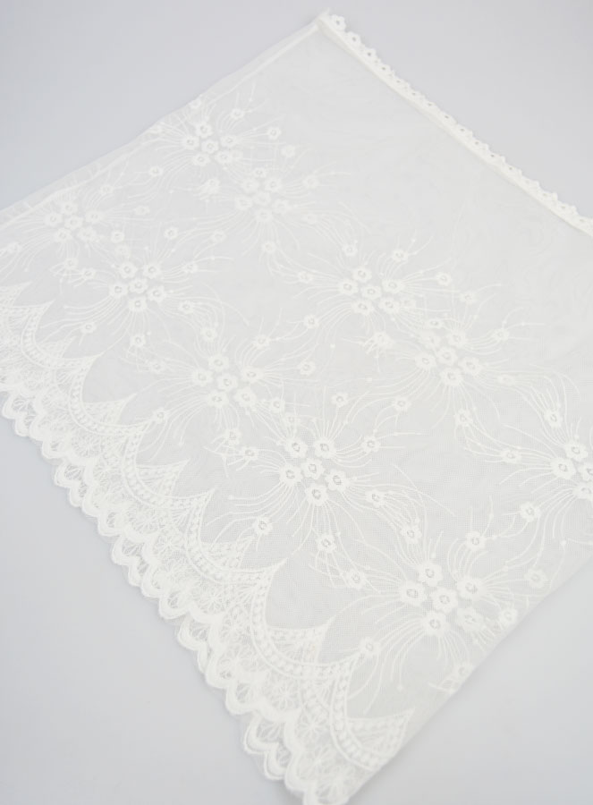 Voile Mantille Brodé - Blanc (pic 3)