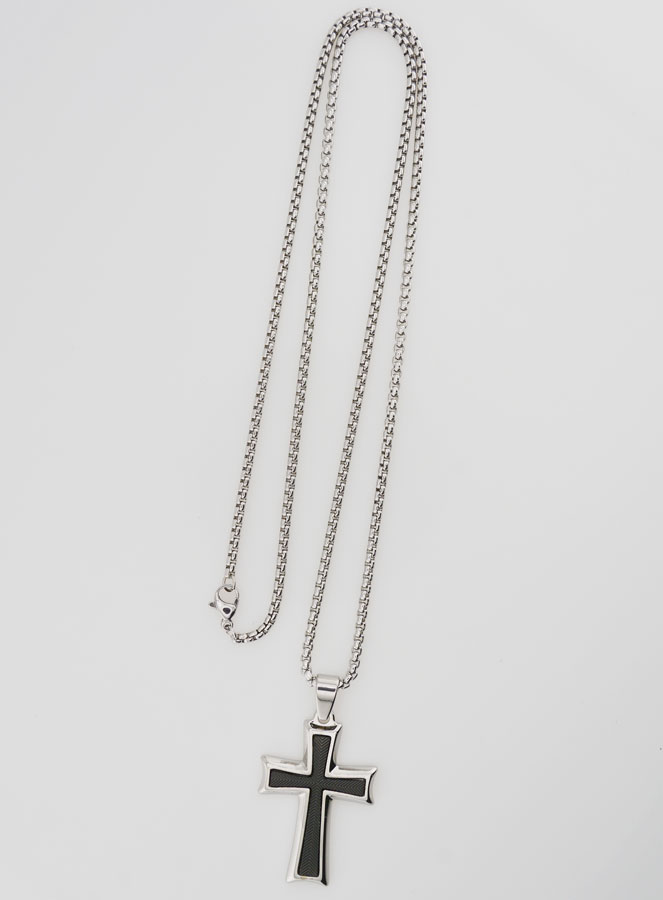 Collier Religieux Homme - Croix Géométrique (pic 1)