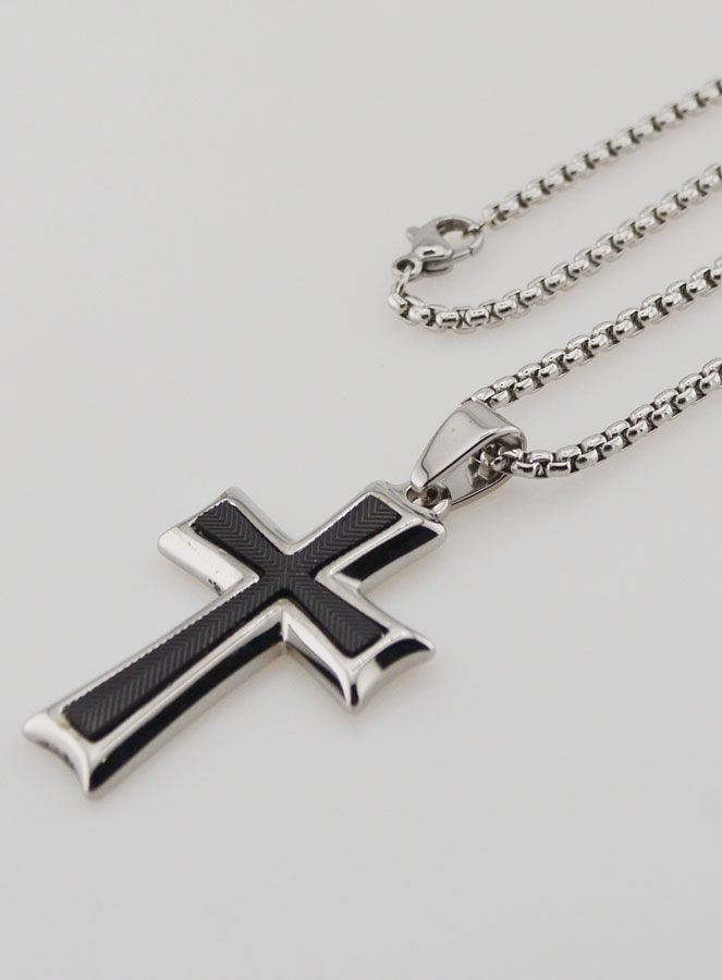Collier Religieux Homme - Croix Géométrique (pic 2)
