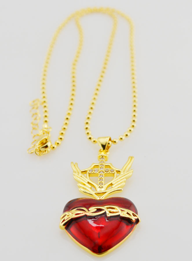 Collier Religieux Ex-Voto & Croix - 40cm (pic 3)