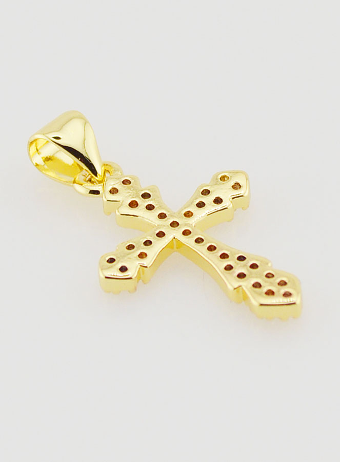 Pendentif Croix Travaillée - 18mm (pic 4)