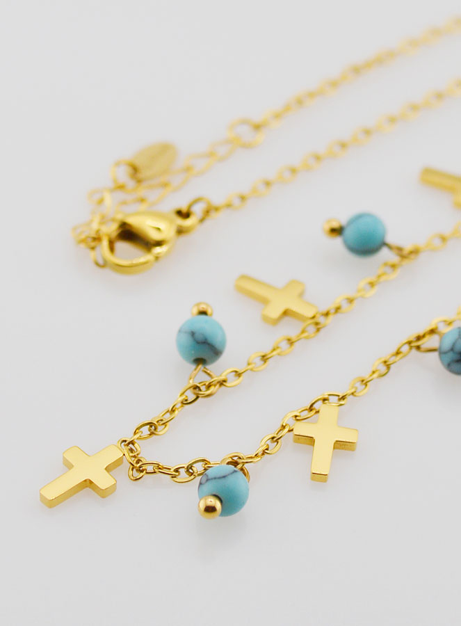Collier Religieux Croix & Perles (pic 2)