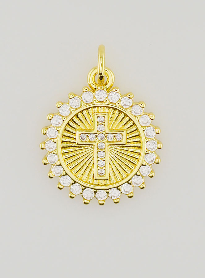 Médaille Croix Dentelée - 15mm (pic 1)