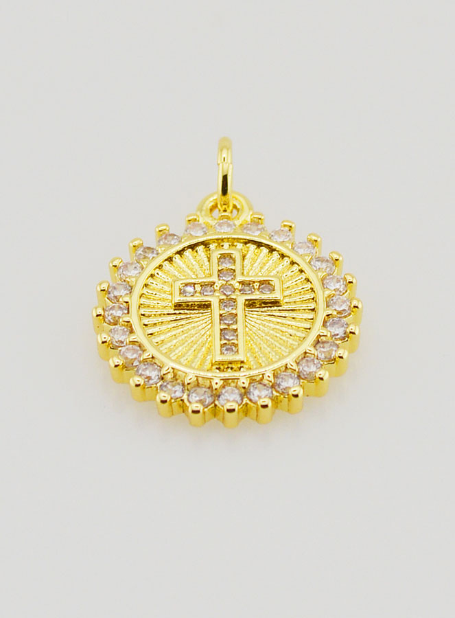 Médaille Croix Dentelée - 15mm (pic 2)