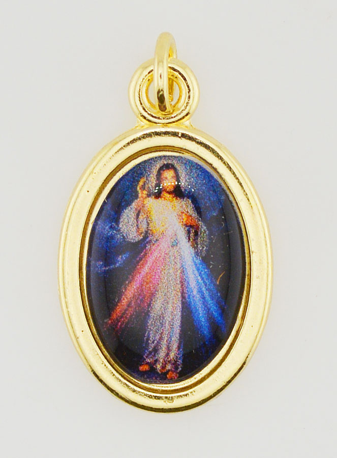 Médaille Christ Miséricordieux Dorée - 25mm (pic 1)