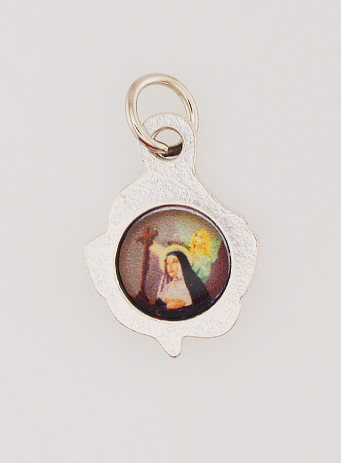 Médaille Rose 14mm - Sainte Rita (pic 3)