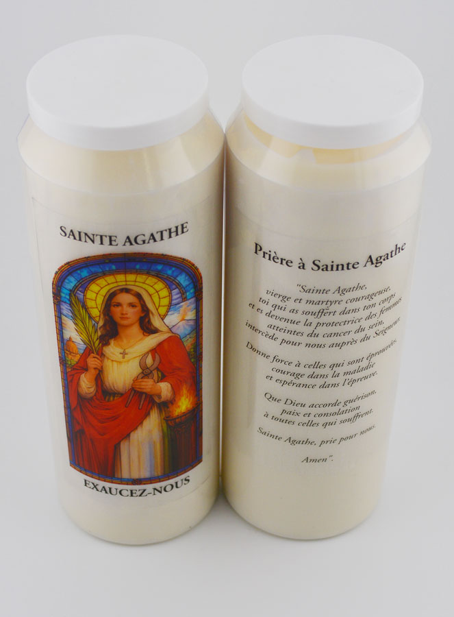 Bougie de Neuvaine à Sainte Agathe Avec Prière (pic 2)