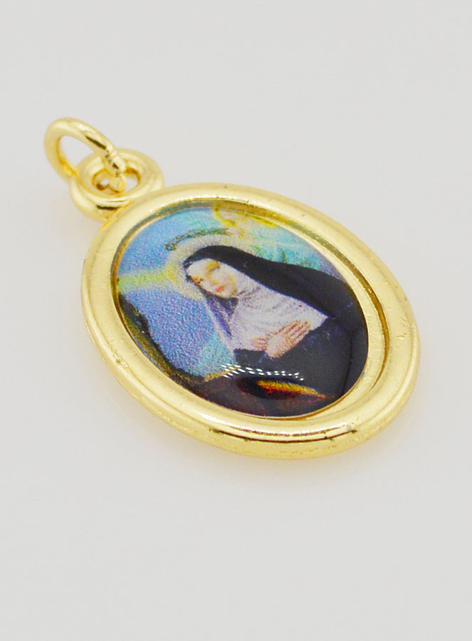 Médaille Sainte Rita Dorée - 25mm (pic 3)