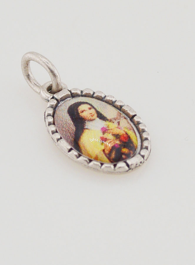 Médaille Bord Torsadé 15mm - Sainte Thérèse (pic 3)