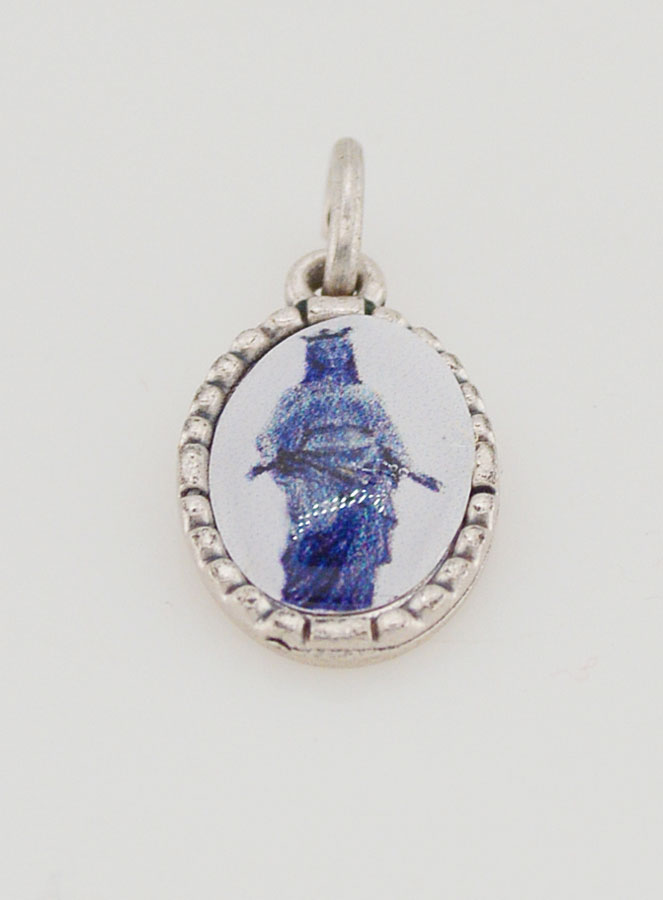 Médaille Bord Torsadé 15mm - Vierge Noire (pic 2)