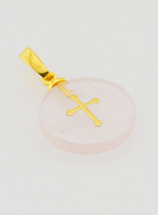 Médaille Translucide Avec Croix (pic 3)