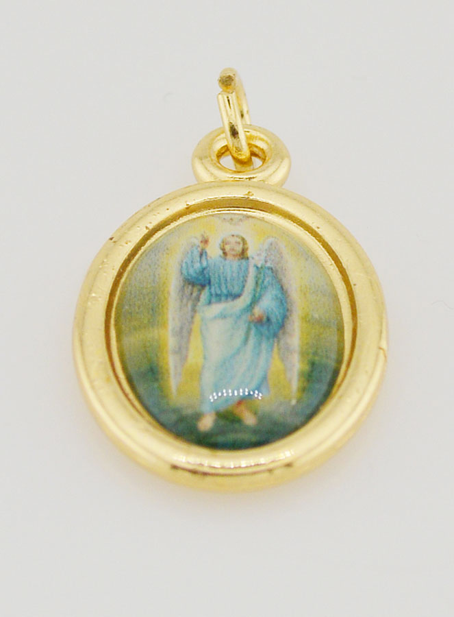 Médaille Saint Gabriel Dorée - 25mm (pic 2)