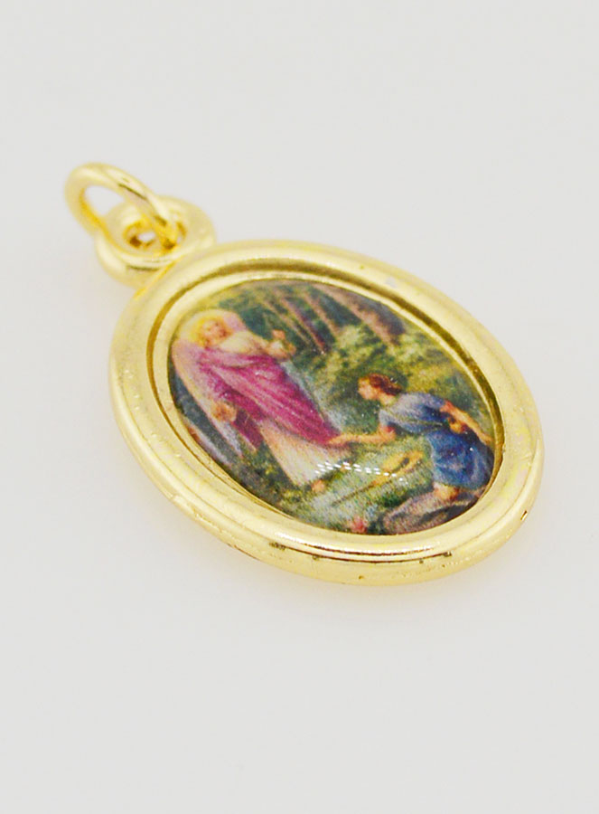 Médaille Saint Raphaël Dorée - 25mm (pic 3)