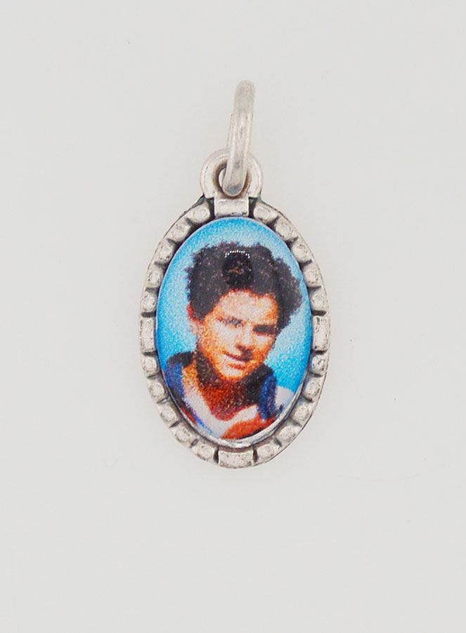 Médaille Bord Torsadé 15mm - Saint Carlo Acutis (pic 1)