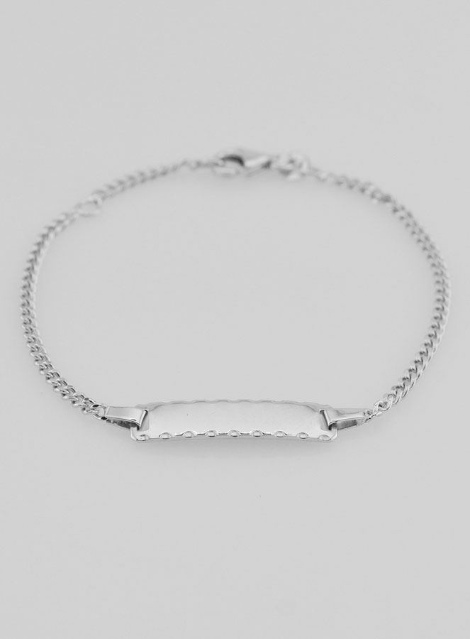 Gourmette de Baptême Enfant en Argent - 16cm (pic 4)