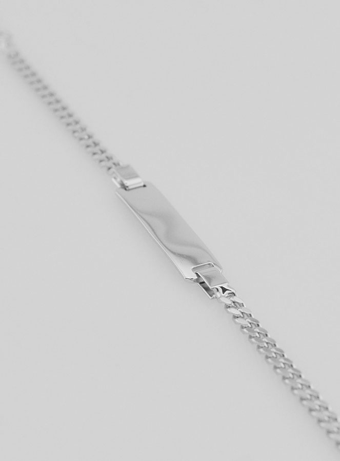 Gourmette de Baptême Enfant en Argent - 16cm (pic 1)