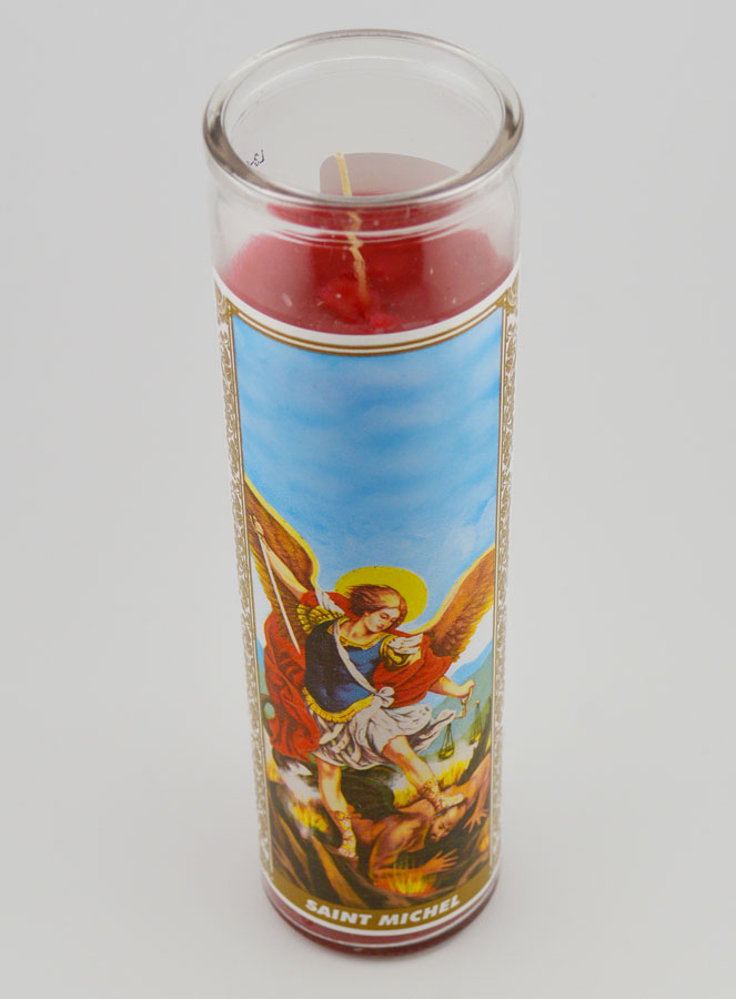 Bougie en Verre - Saint Michel & Prière (pic 2)