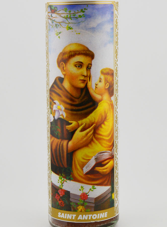 Bougie en Verre - Saint Antoine & Prière (pic 3)