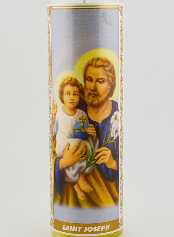 Bougie en Verre - Saint Joseph & Prière (pic 3)
