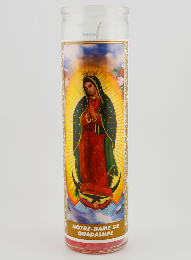 Bougie en Verre - ND de Guadalupe & Prière (pic 1)