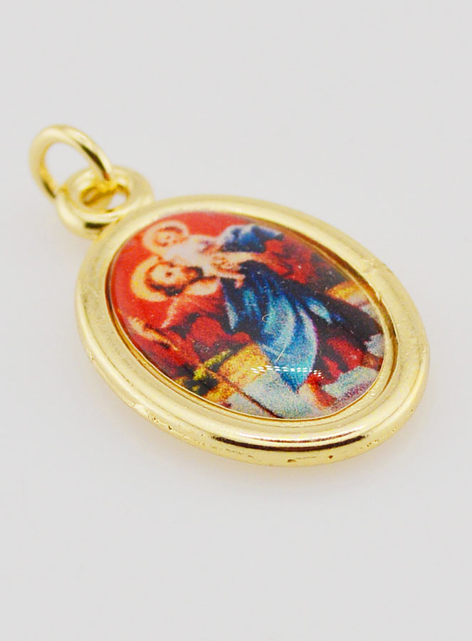 Médaille Saint Christophe Dorée - 25mm (pic 3)