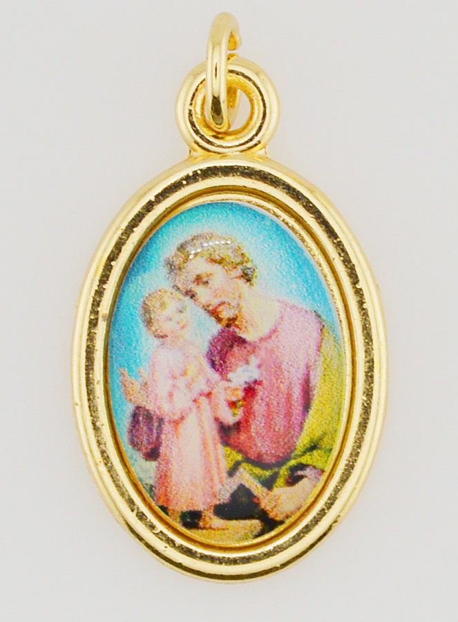 Médaille Saint Joseph Dorée - 25mm (pic 1)