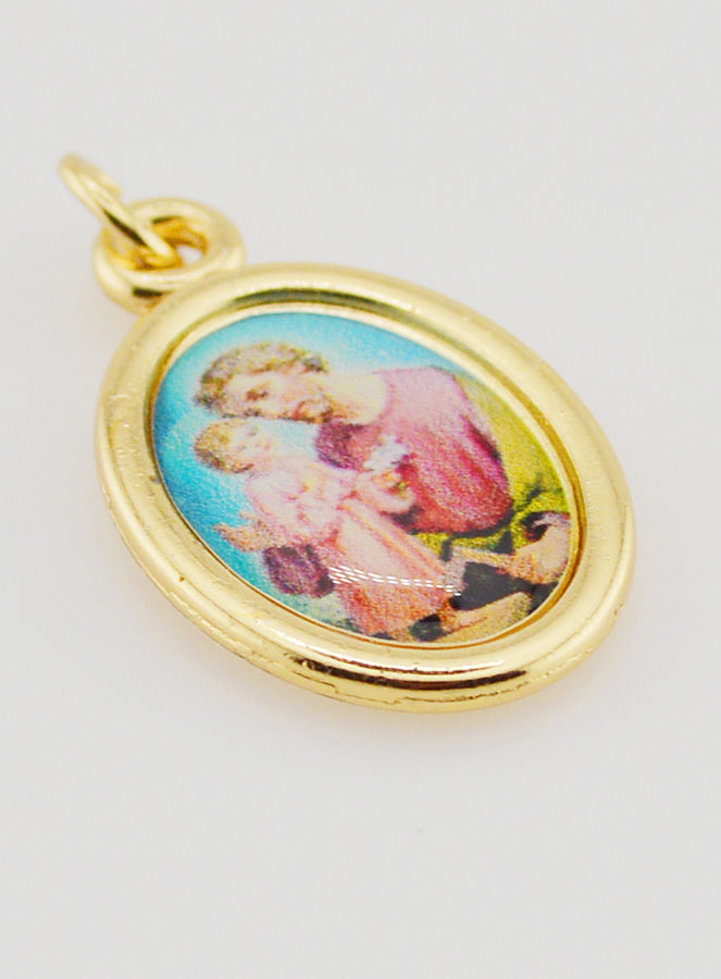Médaille Saint Joseph Dorée - 25mm (pic 3)