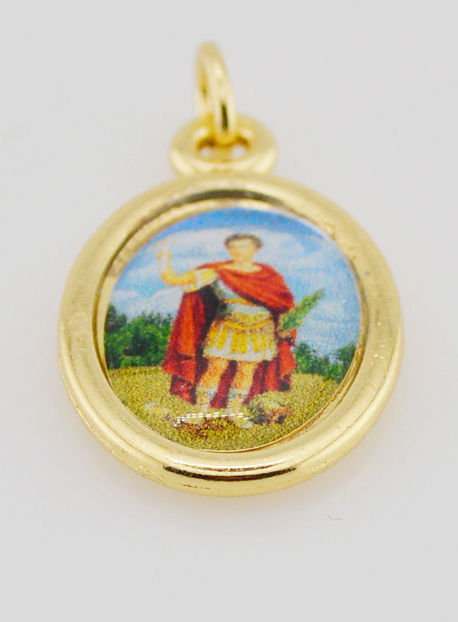 Médaille Saint Expedit Dorée - 25mm (pic 2)