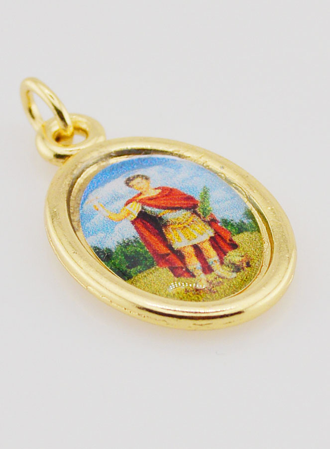 Médaille Saint Expedit Dorée - 25mm (pic 3)