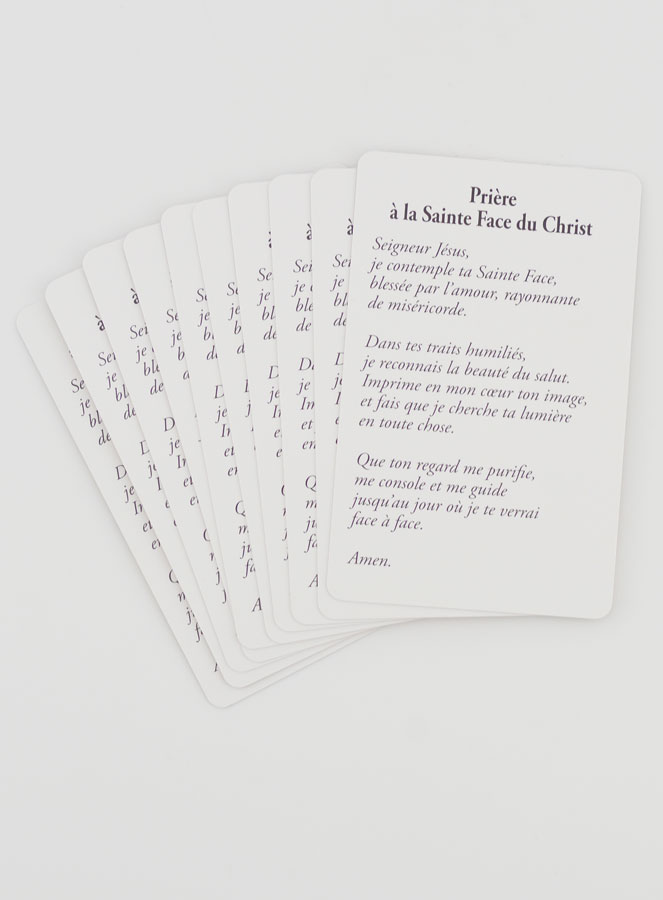 Lot de 10 Cartes de Prière - Linceul de Turin (pic 2)