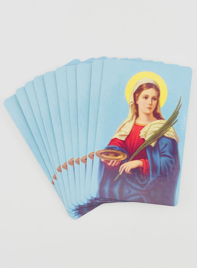 Lot de 10 Cartes de Prière à Sainte Lucie (pic 1)