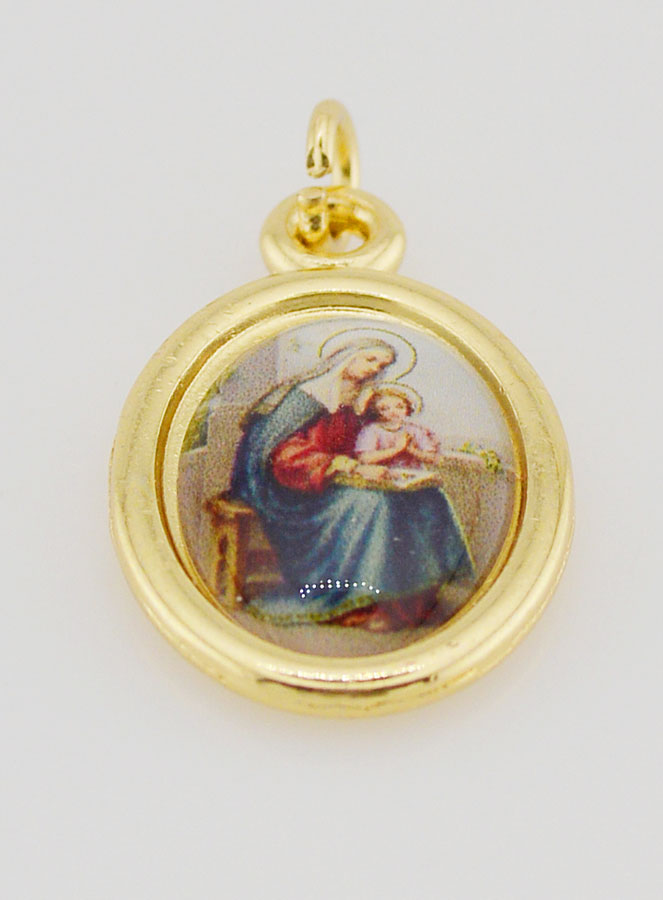 Médaille de Sainte Anne Dorée - 25mm (pic 2)