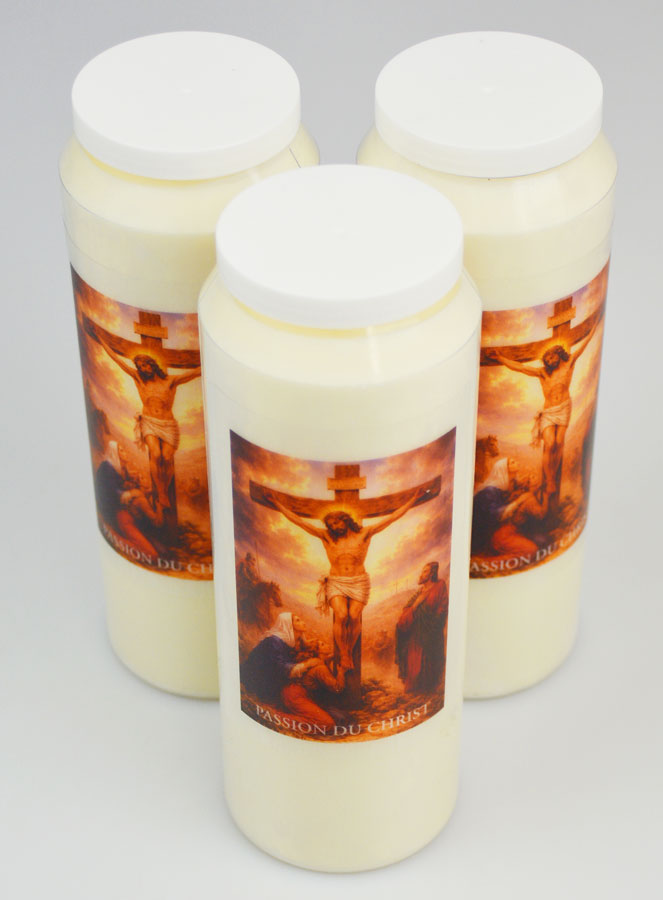 Lot de 3 Bougies de Neuvaine Passion du Christ (pic 2)