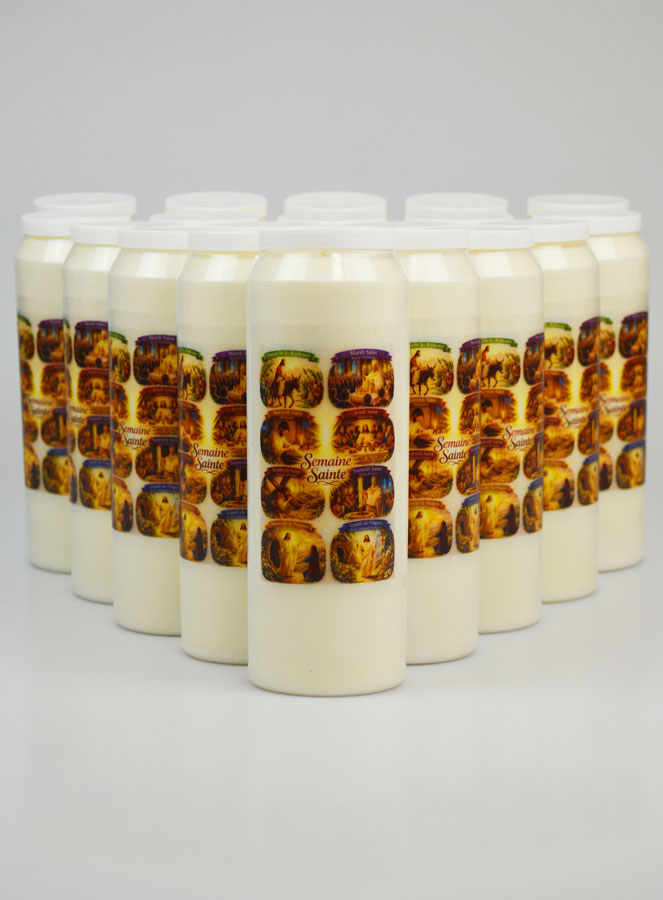 Lot de 20 Bougies de Neuvaine Semaine Sainte (pic 1)