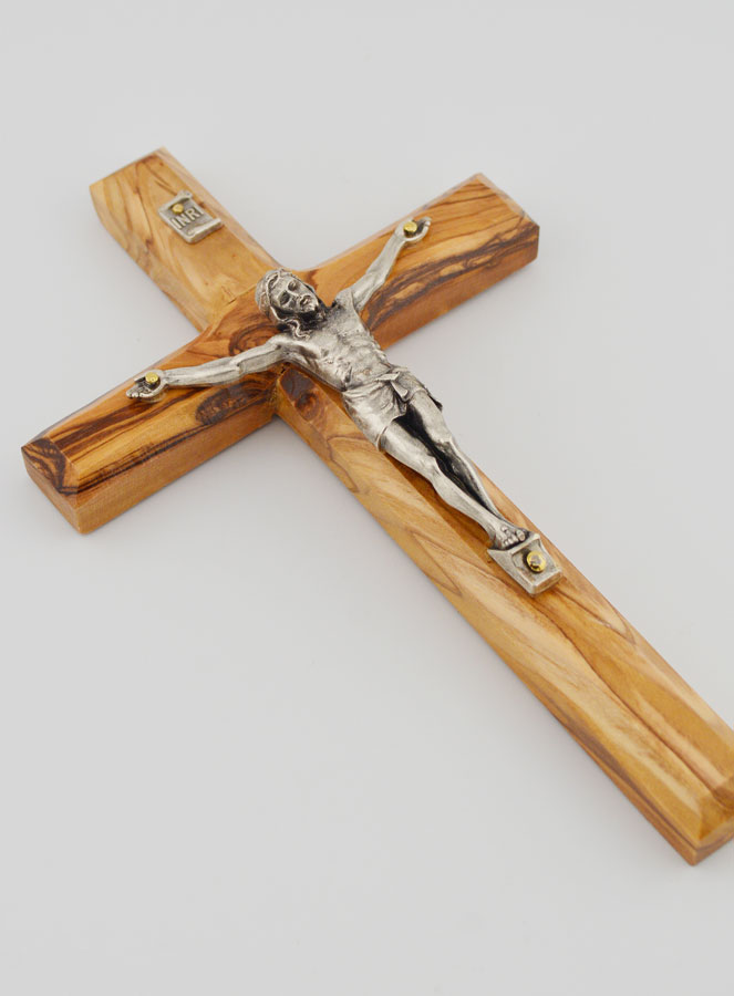 Crucifix en Bois d'Olivier - 18cm (pic 3)