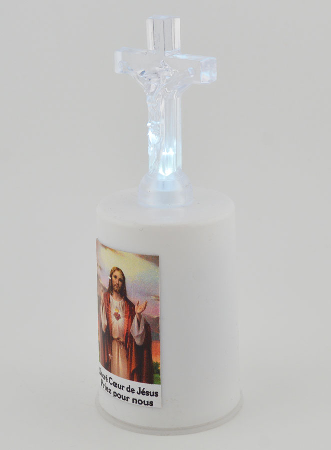Bougie d'Église à Led Sacré Coeur de Jésus (pic 3)