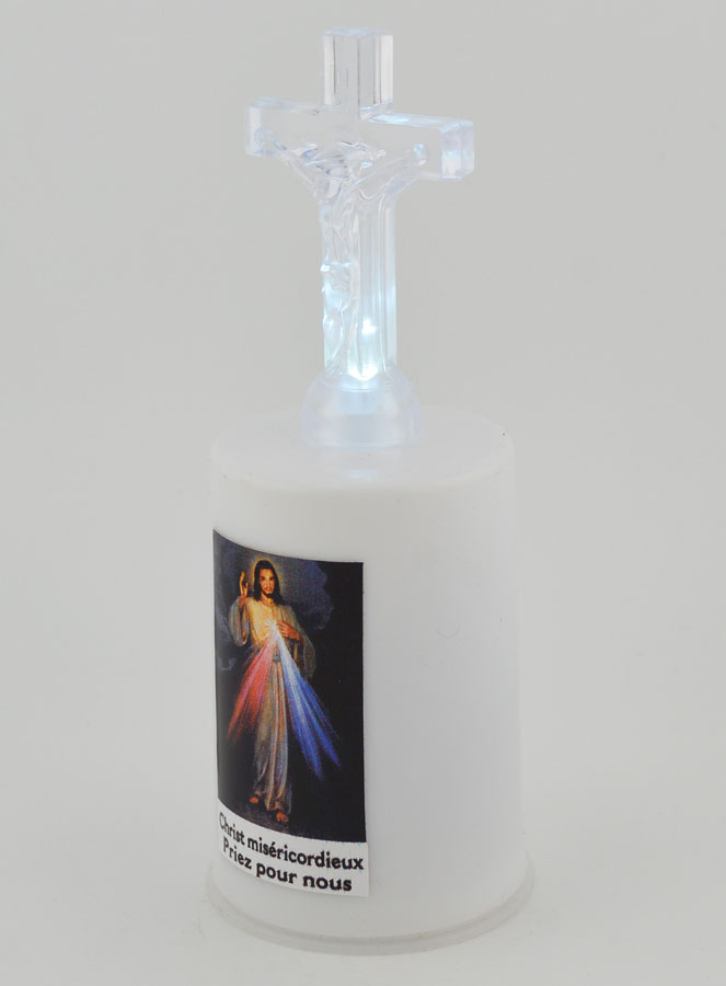 Bougie d'Église à Led Christ Miséricordieux (pic 3)