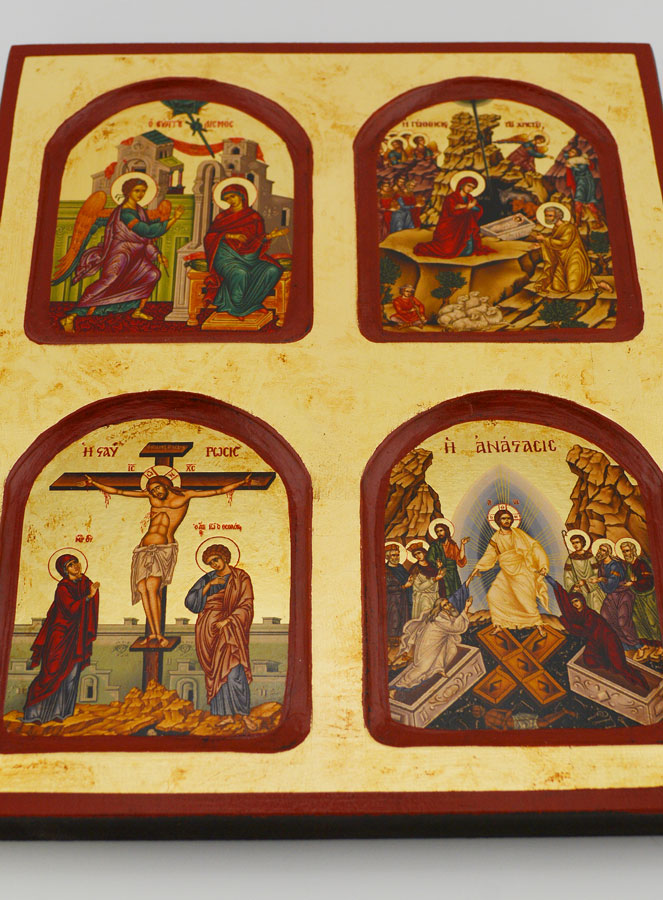 Icône Religieuse des Mystères de la Vie du Christ - 22cm (pic 2)