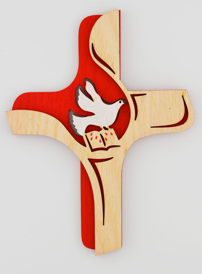 Croix de Confirmation Esprit Saint - 16cm (pic 1)
