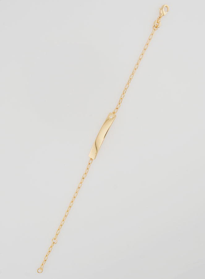 Gourmette Identité Bébé en Plaqué Or - 15cm (pic 2)