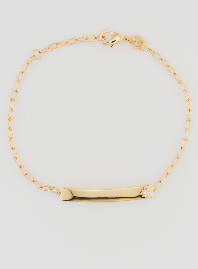 Gourmette Identité Bébé en Plaqué Or - 15cm (pic 3)