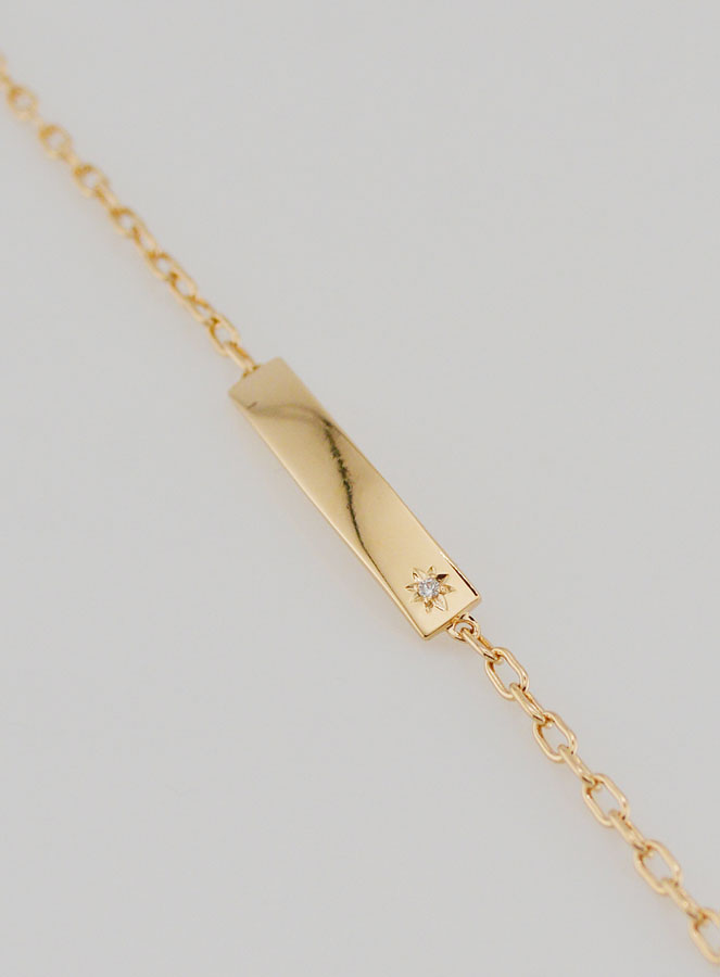 Gourmette de Baptême Enfant en Plaqué Or - 15cm (pic 1)