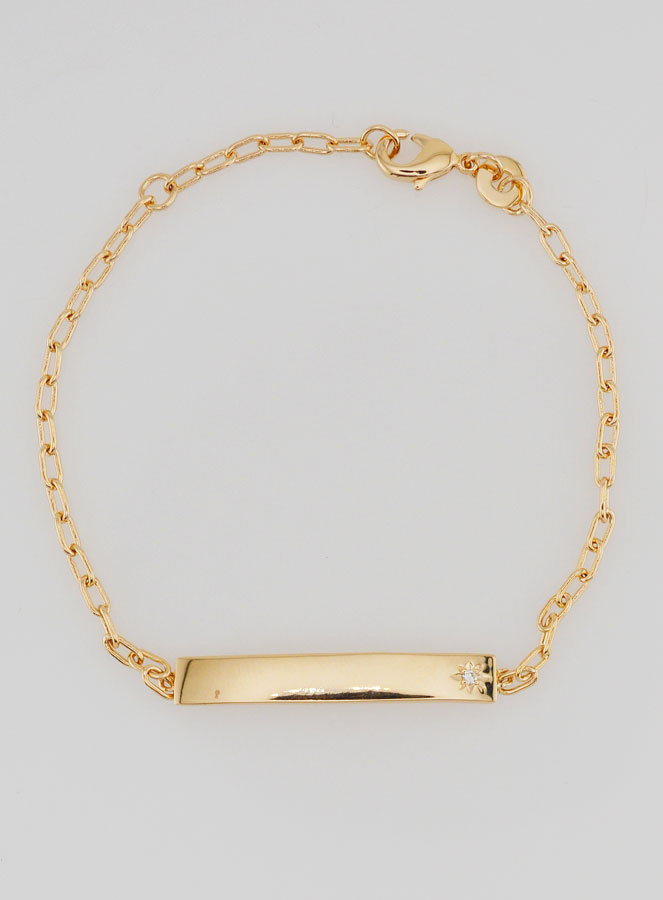 Gourmette de Baptême Enfant en Plaqué Or - 15cm (pic 3)