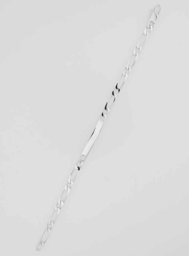 Gourmette Identité en Argent Massif - 18cm (pic 2)