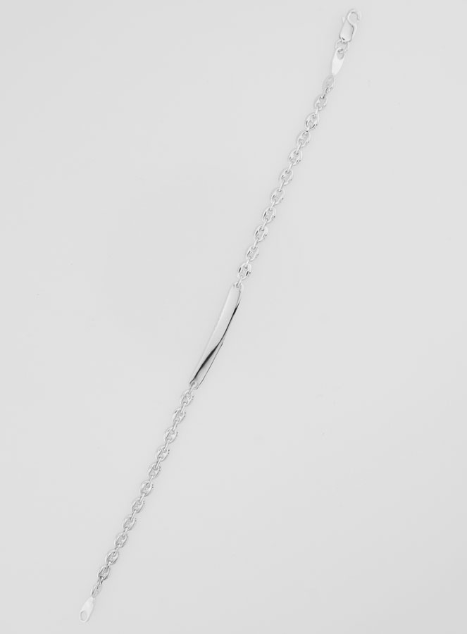 Gourmette Identité en Argent Massif - 18cm (pic 2)