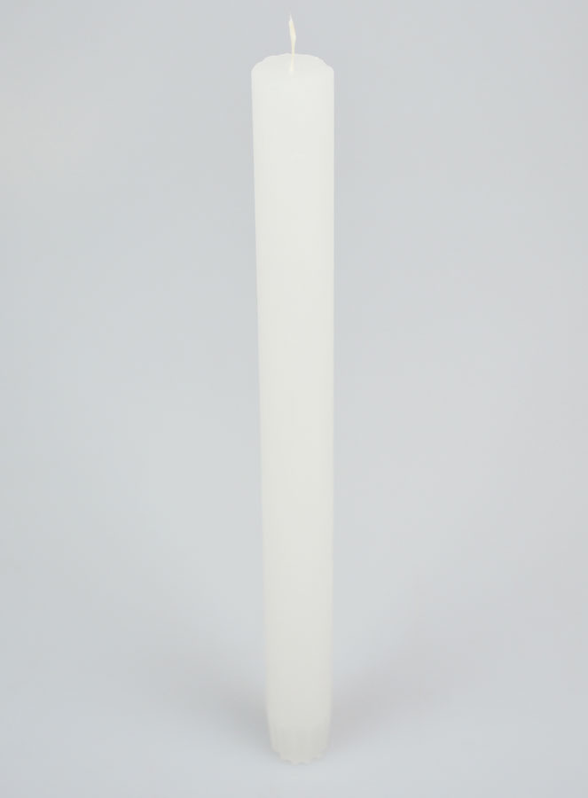 Bougie Teintée Masse 27cm - Blanc (pic 2)