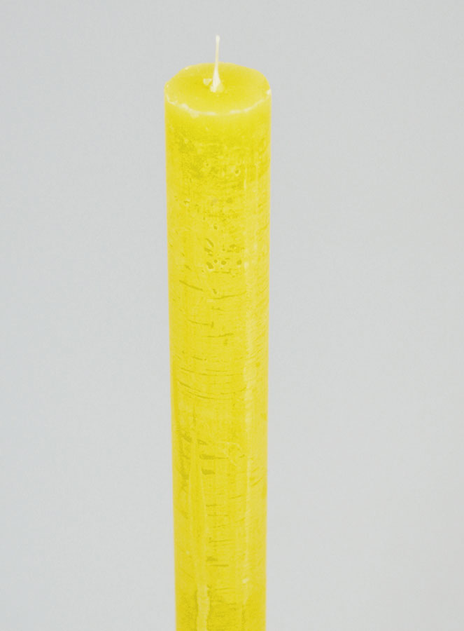 Bougie Teintée Masse 27cm - Jaune (pic 4)